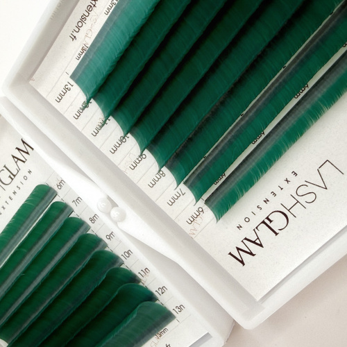 Extensions de Cils Teal Blue 0.07 Mix 6-13 mm | Courbure C & CC