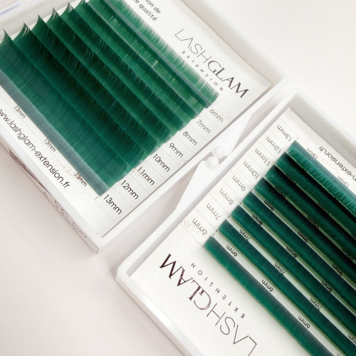 Extensions de Cils Teal Blue 0.07 Mix 6-13 mm | Courbure C & CC